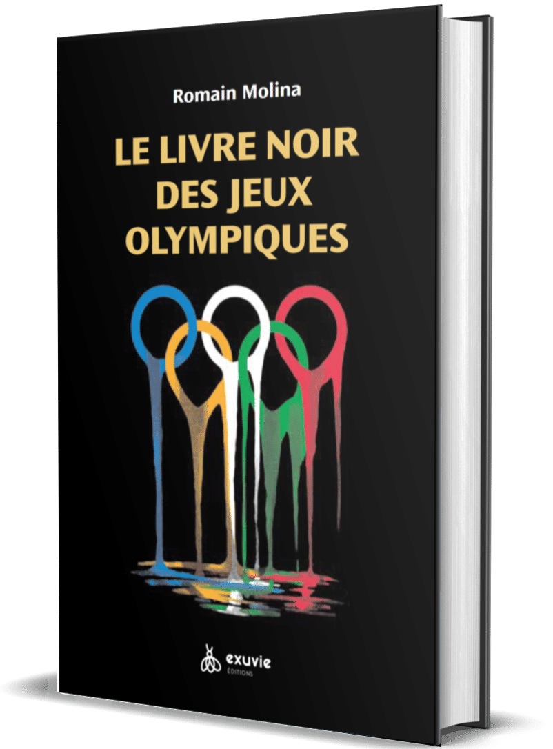 le livre noir des jeux olympiques couverture 3D de Romain Molina