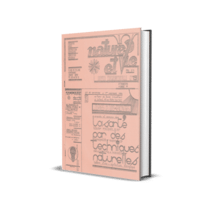 Couverture d'une édition vintage de la revue Nature et Vie, intitulée 'La santé par des techniques naturelles' (Naturopathie, acupuncture, hygiène vitale), publiée au 3ème trimestre 1974.